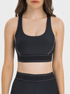 ZASUWA Female Contrast Color Elastic Tight Push Up Design Leggings