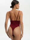 ZASUWA Female Sexy Solid Color Backless Bodysuit