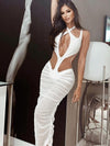 ZASUWA Female Sexy Sheer Mesh Cutout Without Bikini Set Cover-up Dress