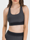 ZASUWA Female Contrast Color Elastic Tight Push Up Design Leggings