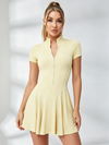 Zip-Up Skater Active Dress with Pockets