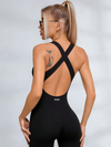 ZASUWA Female Cross Back Scrunch Bum Jumpsuit