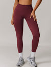 ZASUWA Female Seamless Solid Color Elastic Tight Push Up Design Leggings