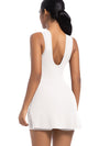 ZASUWA Female Solid Color 2 in 1 Design Quick-dry Dress