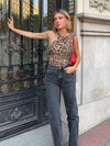 ZASUWA Female Sexy Leopard Print Bodysuit