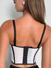 ZASUWA Female Sexy Mesh Contrast Color Tanks