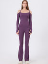 ZASUWA Female U Collar Scrunch Bum Elastic Tight Jumpsuit
