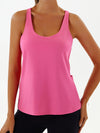 ZASUWA Female U Collar Cross Back Hollow Out Two-in-one Tank
