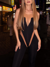 🖤ZASUWA Female Sexy Sheer Mesh Jumpsuit