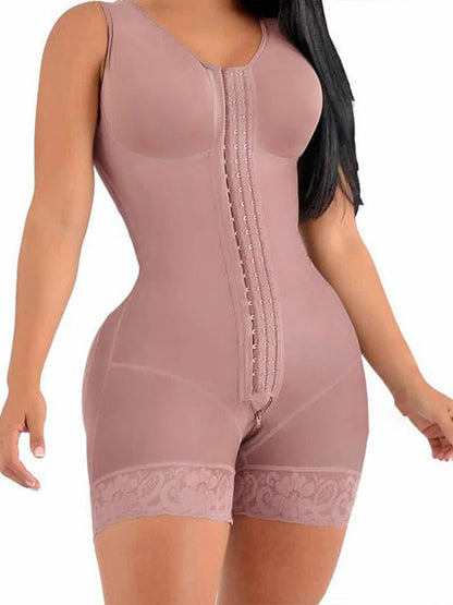 Lace Corset Design Zipper Push Up Design Shapewear