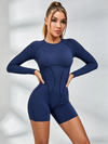 Heart Backless Long Sleeves Romper
