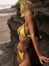 🖤ZASUWA Female Sexy Hollow Out Contrast Color Backless Mesh Bikini Set