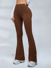 ZASUWA Female Deep V Back Scrunch Bum Flare Leggings