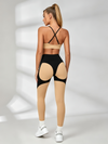 Contrast Color Push Up Tracksuit