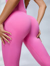ZASUWA Female Contrast Color Cross Back Ribbed Jumpsuit