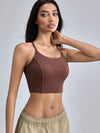 ZASUWA Female Solid Color Cross Back Quick Dry Sports Bras