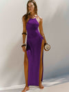 ZASUWA Female Sexy Cross Back Without Bikini Set Cover Up Dress