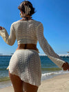 ZASUWA Female Sexy Lace Fishnet 4-pieces Bikini Set