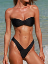 ZASUWA Female Sexy Solid Color Backless Bikini Set