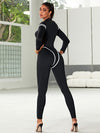 ❤ZASUWA Female Trendy Zipper Stripes Jumpsuit