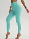 ZASUWA Female Solid Color Quick Dry Hollow Out High-rise Leggings