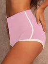 ZASUWA Female Contrast Color High-rise Shorts