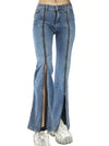 ZASUWA Female Cowboy Zipper Casual Loose Pants