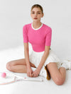 ZASUWA Female Stripe Fluffy Tennis Skirts Suit