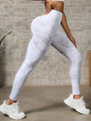 ZASUWA Female Print Solid Color Quick Dry Leggings