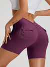 ZASUWA Female Deep V Back Pocket Scrunch Bum Booty Shorts