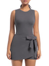 ZASUWA Female Solid Color 2 in 1 Design Quick-dry Dress
