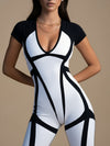 🖤ZASUWA Female Contrast Color Peach Booty Jumpsuit
