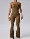 ZASUWA Female Ribbed Elastic Tight Seamless Quick-dry Jumpsuit