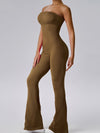 ZASUWA Female Ribbed Elastic Tight Seamless Quick-dry Jumpsuit