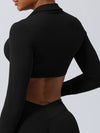 ZASUWA Female Twist Breathable with Chest Pads Yoga Long Sleeves
