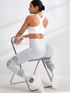 ZASUWA Female Fishnet Splicing Leopard Print Push Up Design Leggings