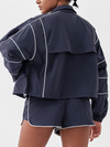 Contrast Color Zipper Pocket Casual Loose Quick Dry Jackets