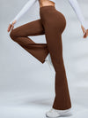 ZASUWA Female Deep V Back Scrunch Bum Flare Leggings