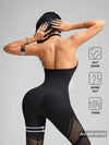 ZASUWA Female Sexy Hollow Out Fishnet Backless Elastic Tight Jumpsuit