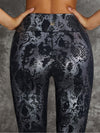 High Waist Bronzed Snakeskin Leggings