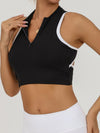 ZASUWA Female Sexy Contrast Color Hollow Out Solid Color Backless Quick Dry Tank