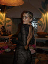 ZASUWA Female Sexy Split Fishnet Hollow Out Backless Chinese Style Cover-up Without Bikini