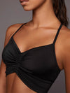 ZASUWA Female Solid Color Unique Folds Sports Bras