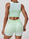 ZASUWA Female Scrunch Bum with Chest Pads Elastic Tight Short Tracksuit