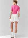 ZASUWA Female Stripe Fluffy Tennis Skirts Suit