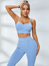 V-shaped Waist Ribbed Push Up Design Scrunch Bum Hip-lift Tracksuit