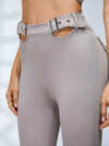 ZASUWA Female Button Cutout Cargo Style Flare Design Tracksuit