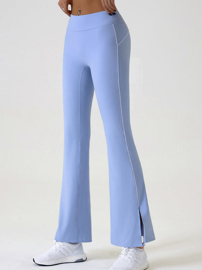 Flare Hip-lift High-waisted Split Pants