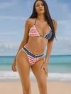 ZASUWA Female Sexy Denim Backless Bikini Set