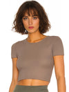 ZASUWA Female Sexy Hollow Out Round Neck Short Sleeves